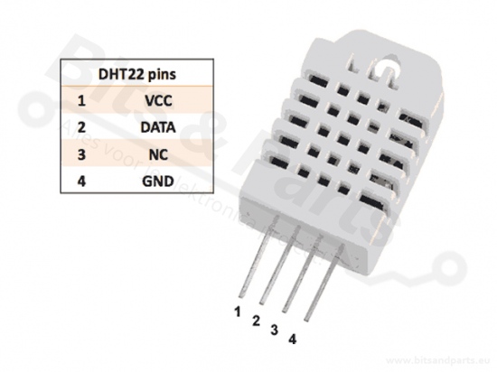 Temperature sensor and humidity sensor DHT22